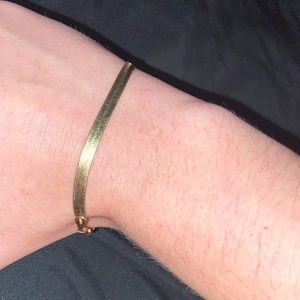 18k gold plated 925 sterling silver herringbone